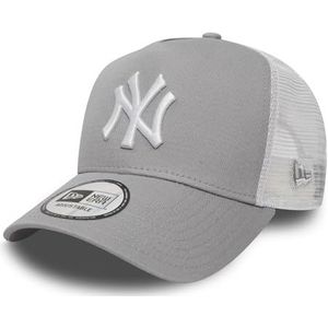 New Era New York Yankees MLB Clean Grijs Wit Verstelbare 9Forty A-Frame Truckerpet voor Kinderen - Youth