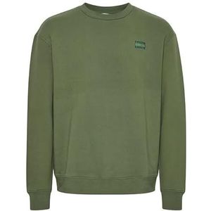 CASUAL FRIDAY Heren CFSage Relaxed w. Embroidery Sweatshirt, 180121 / Elm Green, L, 180121/Elm Groen, L