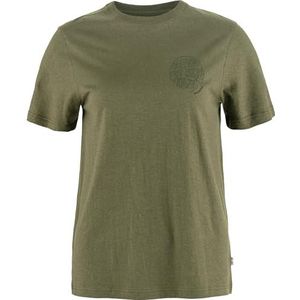 FJALLRAVEN 14600215-620 Hemp Blend out Here T-Shirt W T-Shirt Dames Groen Maat L, Groen, L