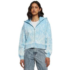 Urban Classics Dames Dames Korte Oversized Towel Washed Zip Hoody, Balticblue, M