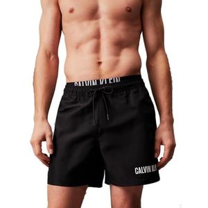 Calvin Klein Heren Zwembroek Medium Dubbel Mid-Lengte, Zwart (Pvh Zwart), M, Zwart, M