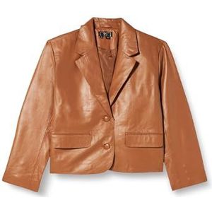 caspio Leren blazer voor dames 29027088-CA06, cognac, XL, cognac, XL