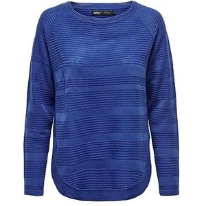 ONLY Vrouwelijke gebreide trui, effen, blauw, XS