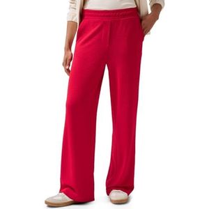 Cecil - Wide Legs - Broek - Rood - Wafelstructuur, Stretch Tailleband, Loose Fit