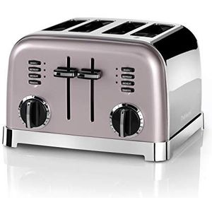 Cuisinart CPT180PIE Style Collection 4 Slice Toaster, broodrooster met 4 sleuven, roestvrij staal, Vintage Rose