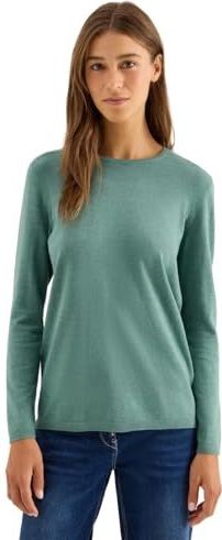 Cecil - Gebreide Trui - Jewel Green Melange - Lange Mouwen