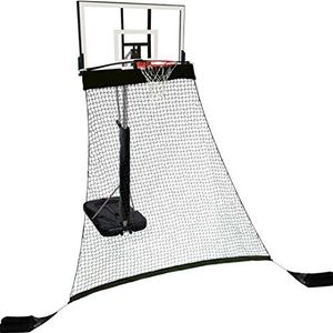 Hathaway Rebounder Basketbal Retoursysteem voor schietpraktijk met Heavy Duty Polyester Netto Zwart, 120"" L x 60"" B x 108"" H