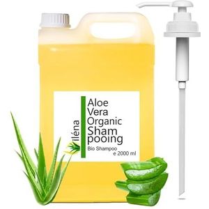 Natuurlijke ecologische shampoo met aloë vera, argan, vitaminen en keratine, met natuurlijke keramiden voor het haar, beschadigd en droog haar zonder parabenen, zonder sulfaat en volume (2000 ml)