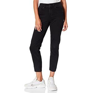 PIECES Vrouwelijke Straight Fit Jeans PCLUNA MW, zwart, 27W x 32L