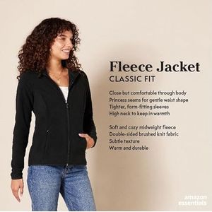 Amazon Essentials Dames Classic-Fit lange mouwen volledige rits Polar zachte fleece jas (verkrijgbaar in grote maten), Aqua Blauw, 3XL Plus