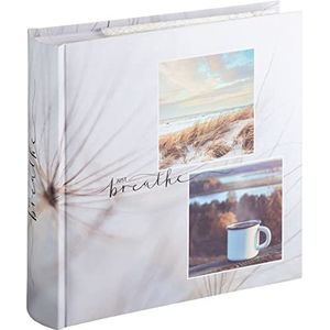Hama Fotoalbum voor Relax met memo (herinneringsalbum, vakantie, verjaardag, 22 x 22,5 cm, 100 pagina's met vakken voor 200 foto's 10 x 15 cm, memozone en SD-kaartvak) meerkleurig / Breathe