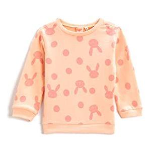 Koton Babymeisjes Polka-dot Crew Neck Long Sleeve Cotton Sweatshirt, Roze design (2d7), 3-4 Jaren