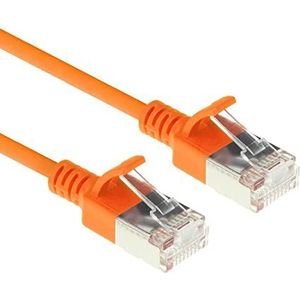 ACT CAT6a Netwerkkabel, U/FTP LSZH LAN Kabel Dun 3.8mm Slimline, Flexibele Snagless CAT 6a Kabel Met RJ45 Connector, Voor Gebruik In Datacenters, 5 Meter, Oranje - DC7105