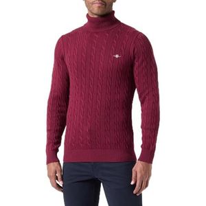 GANT Katoenen kabel Turtle Neck, bordeauxrood (wine red), XXL