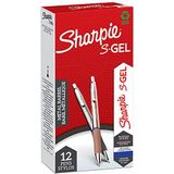 Sharpie S-Gel | metalen gelpennen | Medium punt (0,7 mm) | staalgrijs en roségoud | blauwe inkt | 12 stuks