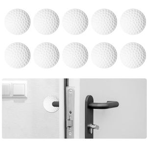 AiQinu Deurstopper voor muur, 10 stuks, zelfklevend, 5 cm, wit, deurstopper, muur, schokabsorberende siliconen deurstopper voor muren en meubels