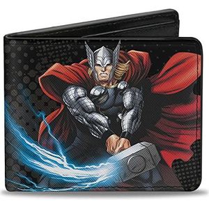 Gesp naar beneden Unisex's Marvel Wallet Avengers Action Poses/Thor a Bi-Fold