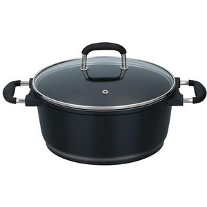 alpina Kookpan Ø 24 Cm - Inductie/ Gas/ Keramisch - Siliconen Handgrepen - Vaatwasserbestendig -Antiaanbaklaag