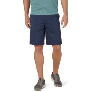 Lee Heren Extreme Motion platte voorkant, ontspannen pasvorm shorts, navy, 34
