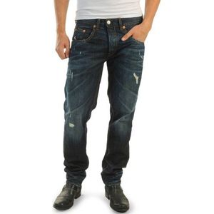 Herrlicher Heren Jeans Straight Fit, Blauw (Aged 060034), 33W x 34L