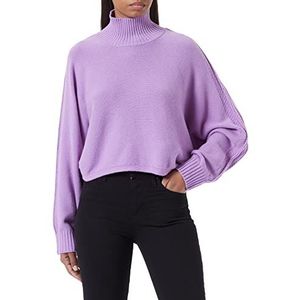 Sisley Womens Turtle Neck 1244M200I Sweater, Lavender 1V0, L