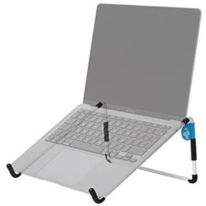 R-Go Tools R-Go Steel Travel Laptopstandaard, Robust laptop verhoger, Ergonomische notebookstandaard, Opvouwbaar, Geschikt voor 10""-22"" laptop, Wit