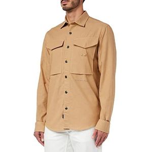 G-STAR RAW Heren Cargo Regular ls Shirt, Brown (Chipmunk D22971-D187-3886), XXL, bruin (Chipmunk D22971-d187-3886), XXL