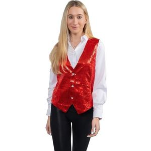 Dress Up America volledig gevoerd Red Sequin Vest voor Adult