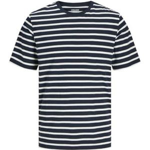 JACK & JONES Heren T-shirt Effen Ronde Hals T-Shirt, Navy Blazer 1, XL