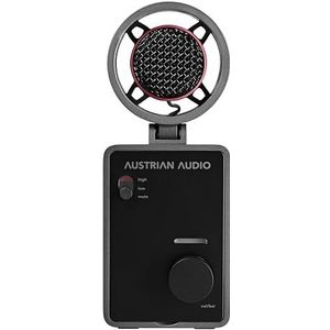 Austrian Audio MiCreator Studio microfoon met geïntegreerde audio-interface (condensatorcapsule, plug-and-play, gebruiksvriendelijk, verwisselbare frontplaten, twee IN- en OUT-aansluitingen)