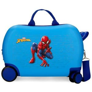 Joumma Marvel Spiderman Vigilant Kinderkoffer, blauw, 45 x 31 x 20 cm, stijf ABS, 24,6 l, 1,8 kg, 4 wielen, bagage, hand, Blauw, kinderkoffer