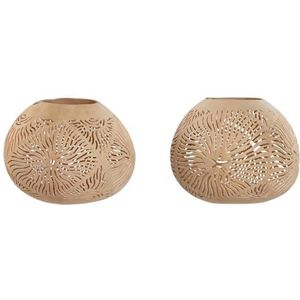 DECORACION SET 2 COCO 15X15X13 HAND 2 OP