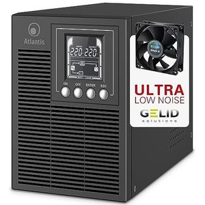 Atlantis A03-OP1002XLN - UPS OnLine - 1000 VA - 700 W - Dubbele Conversie - Zuivere Sinusgolf - Low Noise Gelid Ventilator