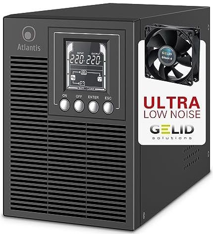 Atlantis A03-OP1002XLN - UPS OnLine - 1000 VA - 700 W - Dubbele Conversie - Zuivere Sinusgolf - Low Noise Gelid Ventilator