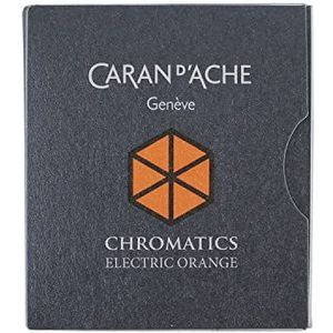 Caran D'Ache 8021-052 inktpatronen, oranje, 6 stuks