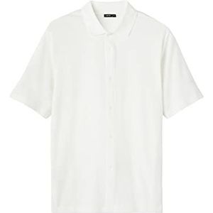 NAME IT Jongens NLMREST SS Pique Shirt hemd, White Alyssum, 158W / 164L, wit alyssum, 134/140 cm