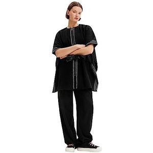 Desigual Damesponcho_Cruces Milan, zwart, één maat, zwart, Eén Maat