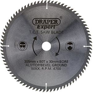 Draper 38152 Expert TCT zaagblad 305X30mmx80T, Zilver, 305 x 30 mm