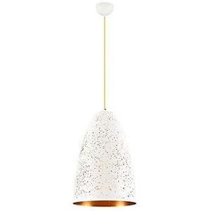 Homemania Hanglamp Agora plafondlamp, wit, goud metaal, 20 x 20 x 120 cm, 1 x Max 40 W, E27