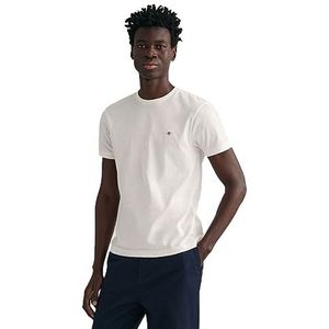 GANT Heren Slim Shield Ss T-shirt Smalle pasvorm, wit, 3XL