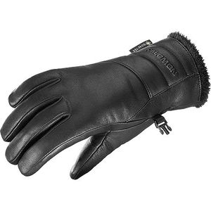 Salomon Native Gore-Tex handschoenen voor dames, weerbestendig, stijl, eenvoudig te gebruiken, Deep Black, S