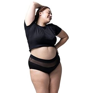 Goat Union Overnachtingsondergoed voor vrouwen, zware stroom, lekvrije menstruatieslipje, volledige dekking, geschikt voor FSA HSA, Zwart Zwaar X2, M