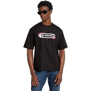 G-Star RAW Gradient Old Skool Logo Boxy, Zwart (Dk Black D25089-c784-6484), L