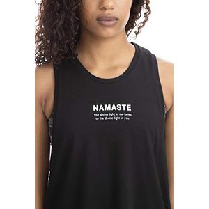 Shambhala Barcelona Zoe Tank-Namaste/mouwloos T-shirt, dames, zwart, extra groot