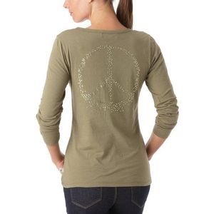 Le Temps des cerises Control T-shirt – getailleerd – effen – dames - groen - XS