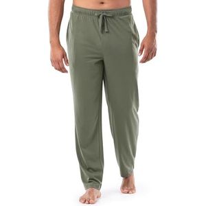 Fruit of the Loom Heren Extended Maten Jersey Gebreide Slaap Pyjama Lounge Broek (1 & 2 Packs), Donker Groen, 3X