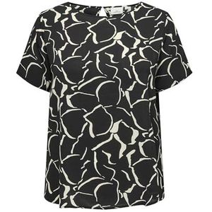 ONLY CARMAKOMA Carvica Life Ss Top WVN Noos T-shirt voor dames, Zwart/Aop: rebel Graphic, 46 Grote maten