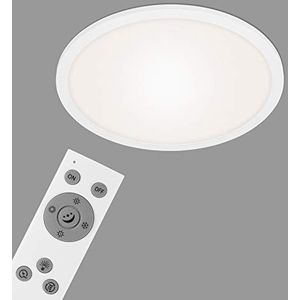 Briloner Lampen - LED-paneel, plafondlamp dimbaar, incl. afstandsbediening, kleurtemperatuurregeling, nachtlampje, 24 watt, 2.200 lumen, wit, Ø40cm, 7168-016