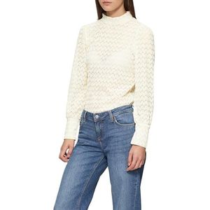 QS - Shirt - Crème - Lange Mouw - Effen