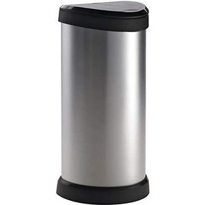 Curver Decobin Push Prullenbak - 40 liter - Metallic - Recycled Kunststof